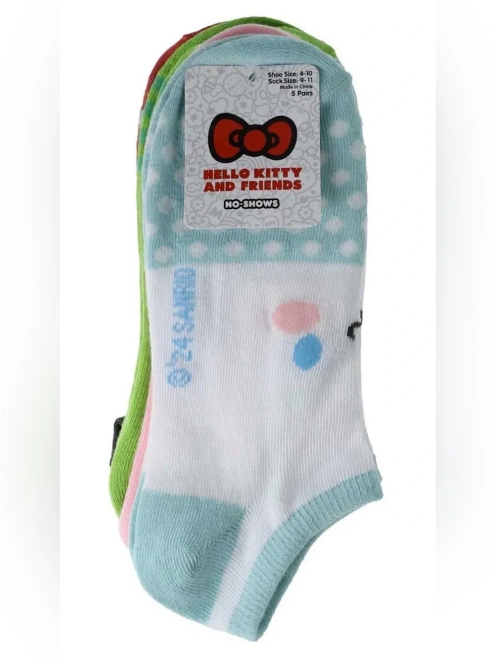 Hello Kitty NWT 5 Pk No Show Socks